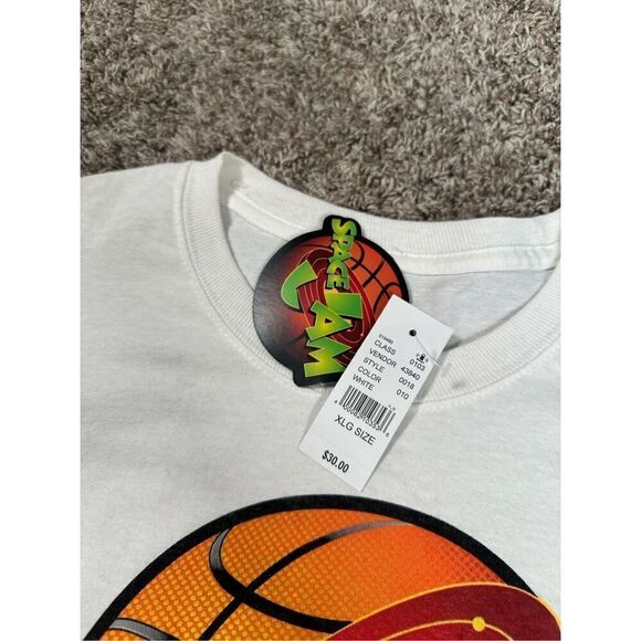 NWT PacSun Men’s XL Space Jam Graphic Tee Long Sleeve T-Shirt White/Multi Cotton - Picture 3 of 8